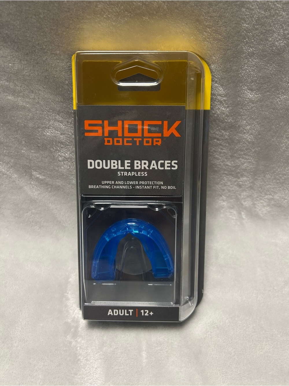 Shock Doctor Double Braces Strapless Mouth Guard Blue Adult 12 +